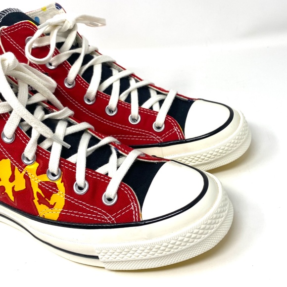 Converse Chuck 70 Golf Red Orange Canvas Shoes Skate Women Custom A04325C-WBRBW - Picture 4 of 11